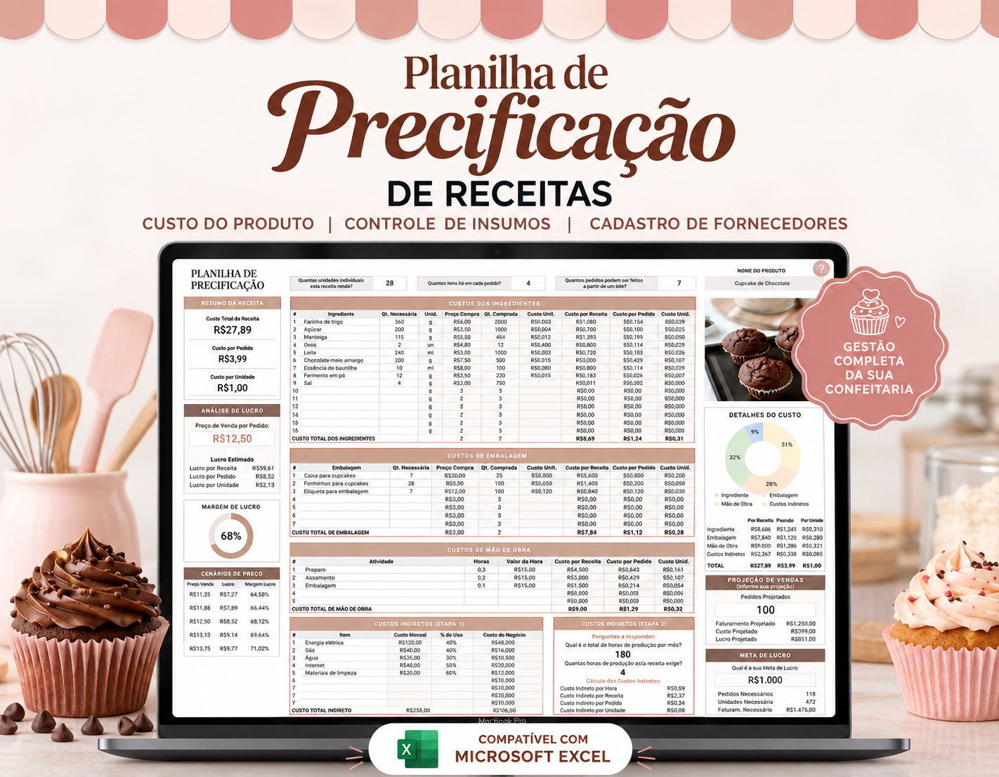 Planilha para Precificação de Receitas - imagem 1